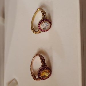 Custom Design Rose Gold plated and Yellow Gold plated Filigree Rings, size 9.
